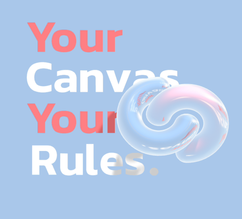 Your canvas your rules. Crelora 3D logo.